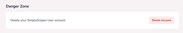 Settings interface